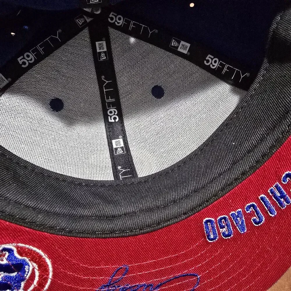 New Era Chicago Cubs 1876 Illinois State Patch Multi-logo Fitted Hat 7 5/8